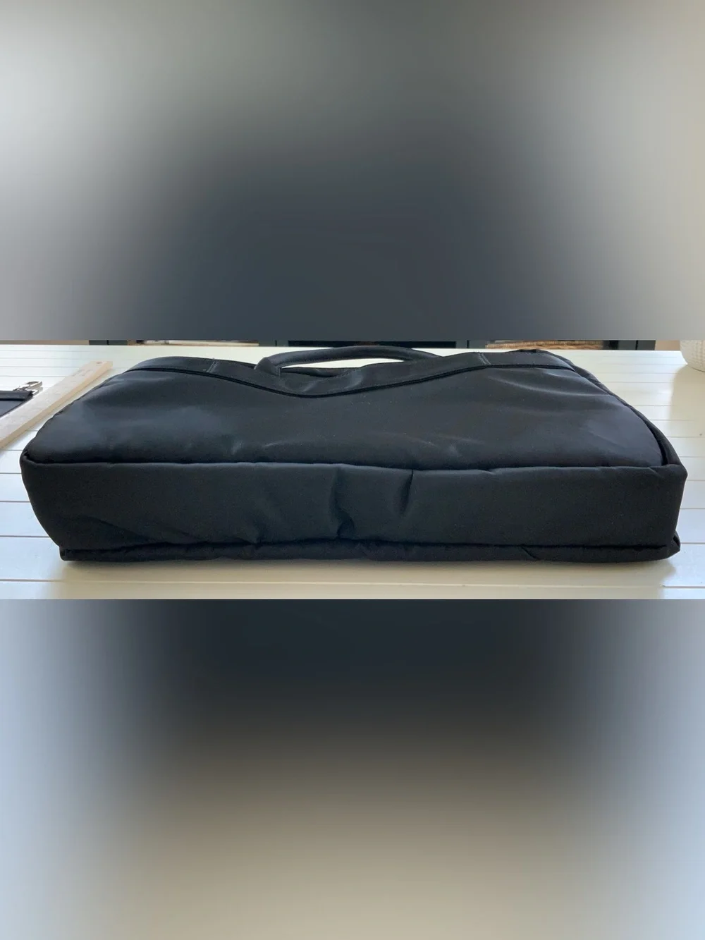 ~New~ Unisex Nylon Laptop/iPad Sleeve Multi Layer Crossbody Bag Black